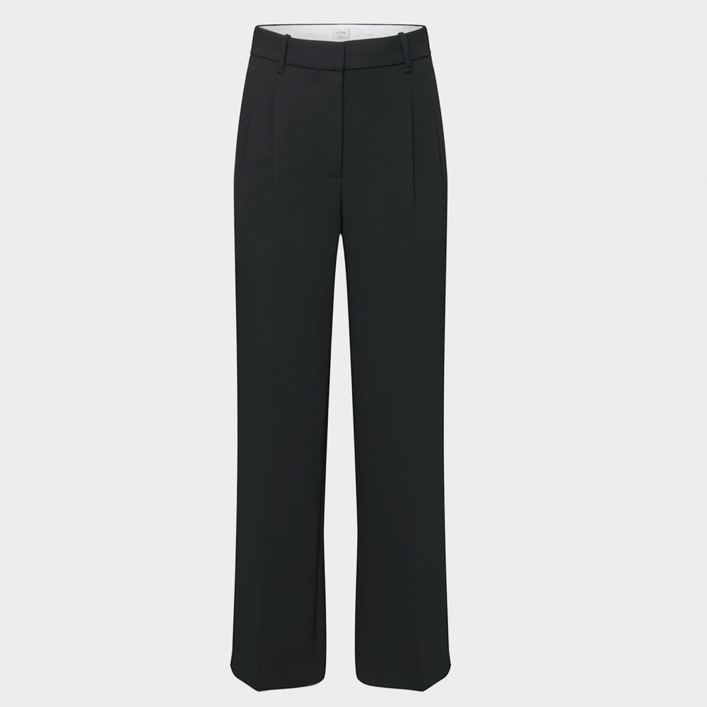 Aritzia Black Tailored Wide-Leg Ankle Pants